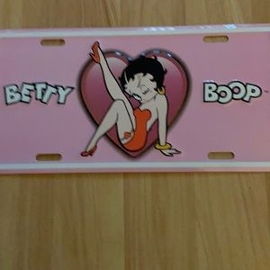 Vintage Betty boop license plate